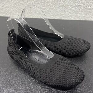 Vaneli Suvi Stretch Knit Ballet Flats 2142 SZ 7 Black Round Toe Slip On  Walking